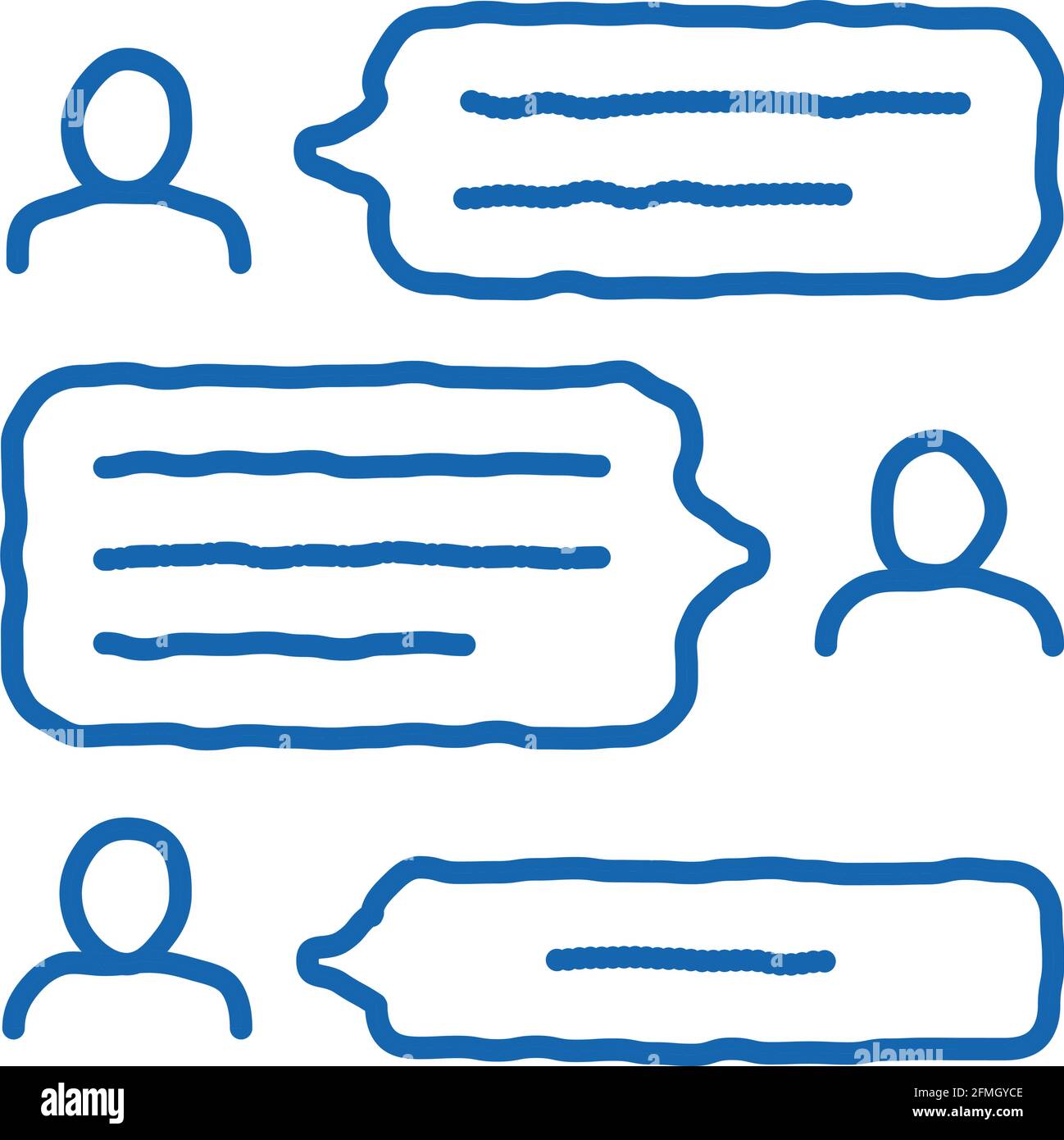 Speech Therapy doodle icon hand drawn illustration Stock Vector