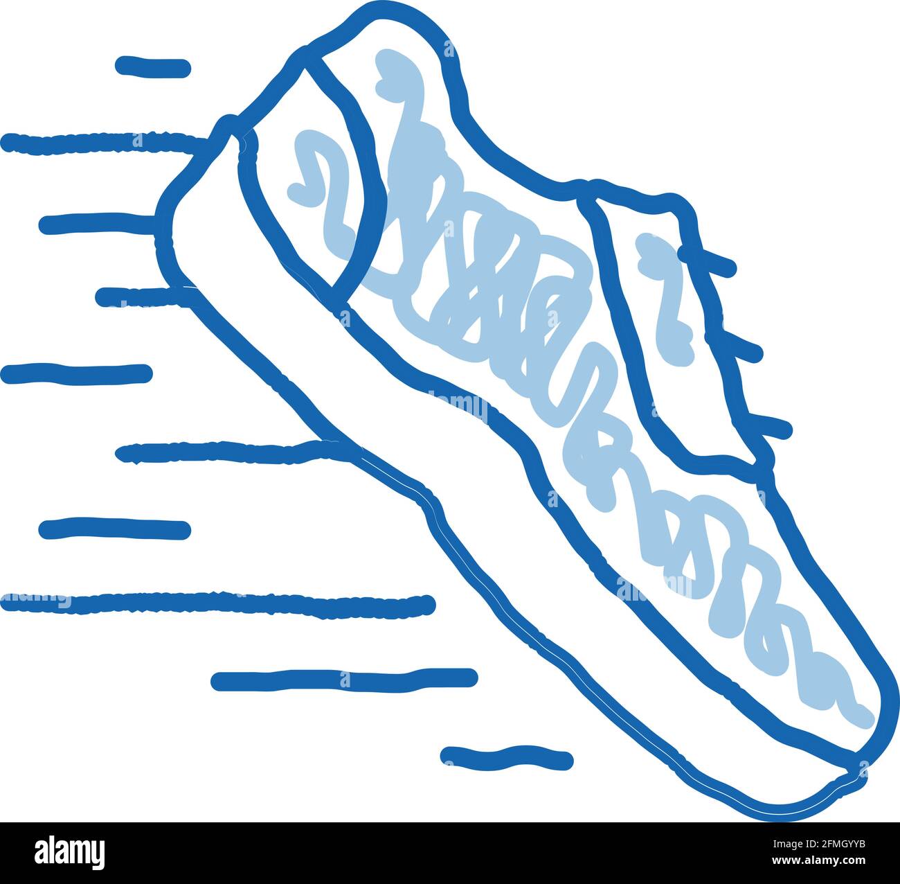 Sportive Sneaker doodle icon hand drawn illustration Stock Vector Image ...