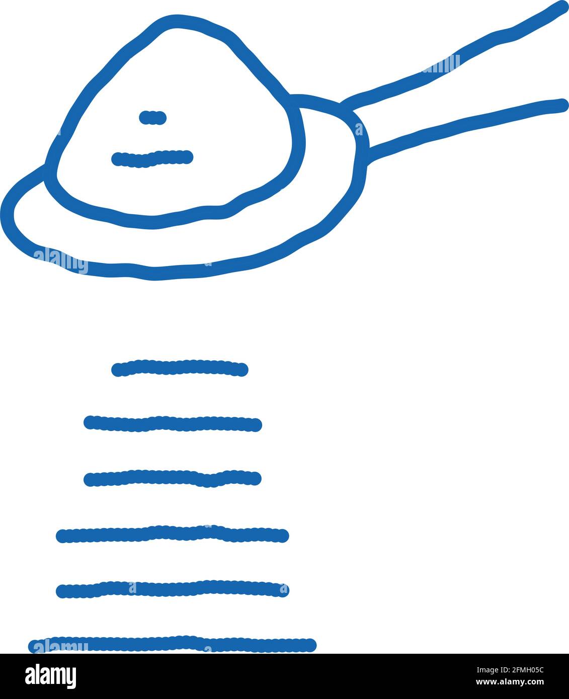 Spoon Of Sugar doodle icon hand drawn illustration Stock Vector Image