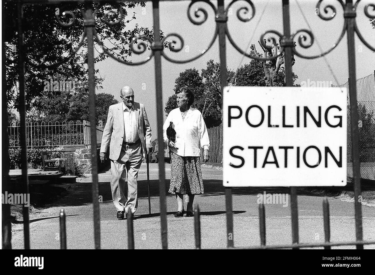 Voting  in the local Tunbridge Wells Election on the Fourth of May Nineteen Nintey FiveDbase Stock Photo