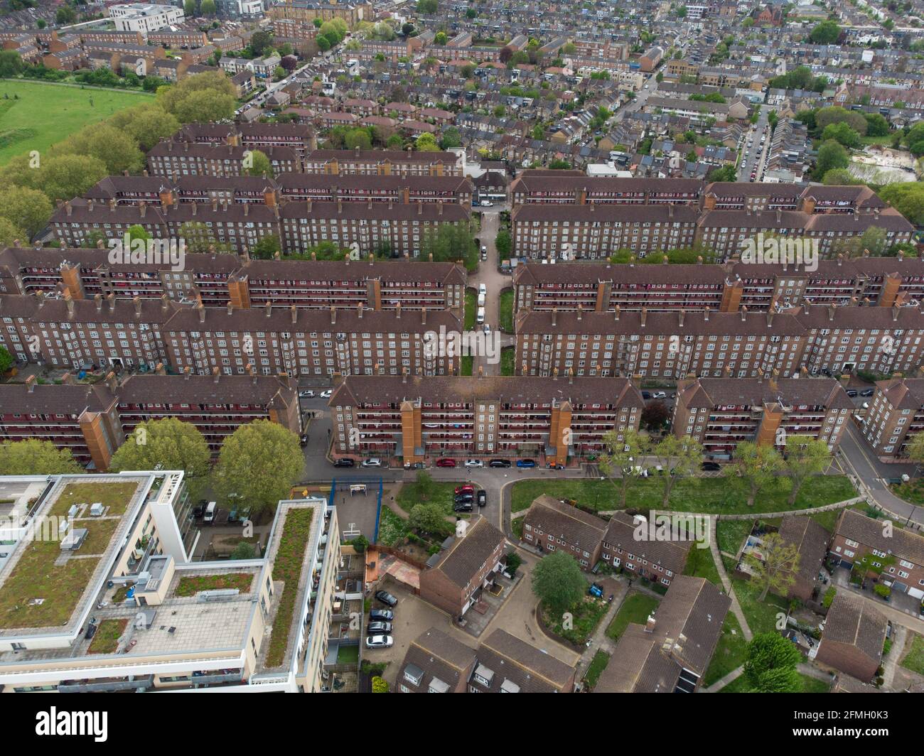 council social housing at Homerton, Hackney, London, England Stock Photo