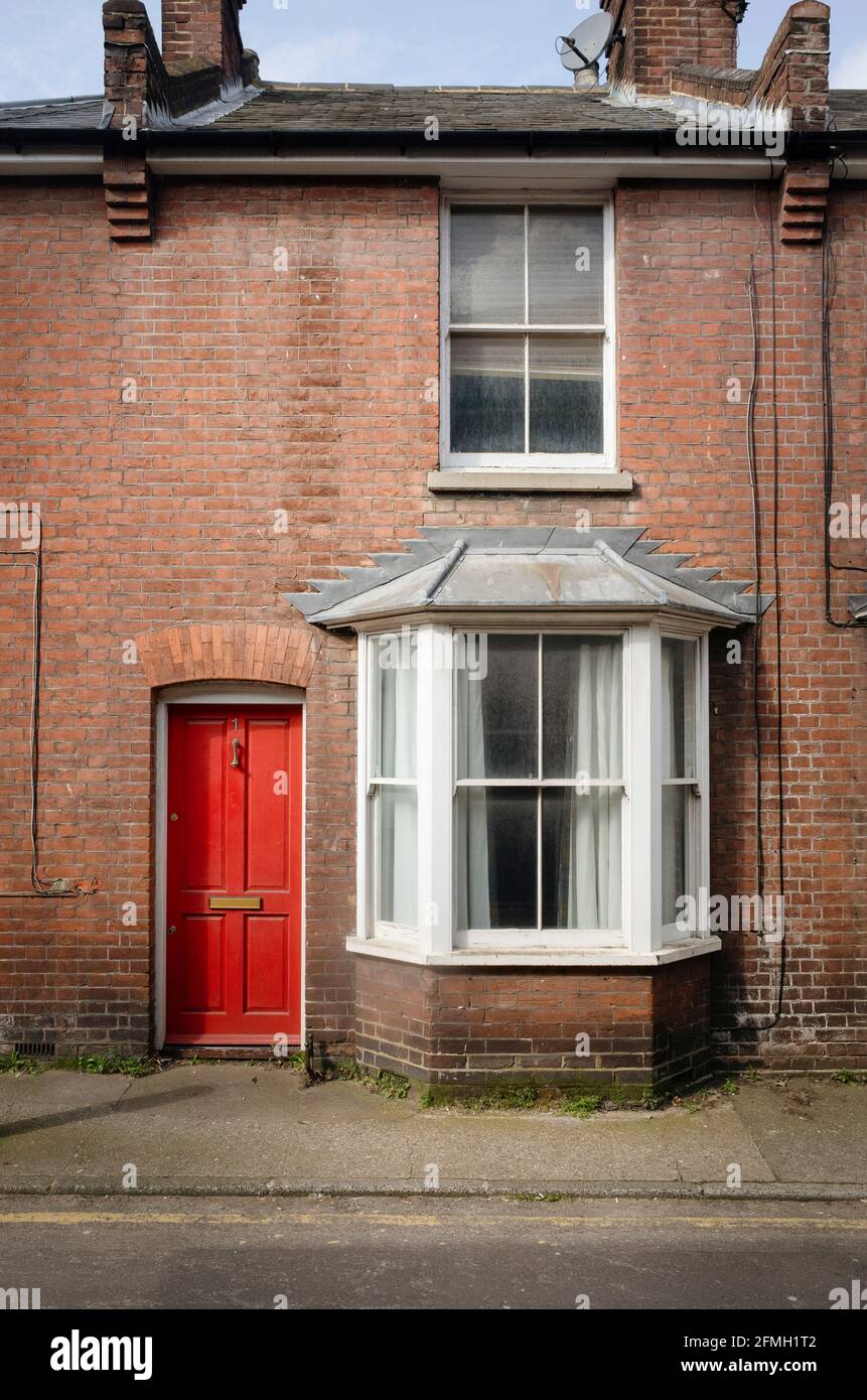Victorian terraced house in Love Lane in Canterbury Kent England Stock Photo Alamy