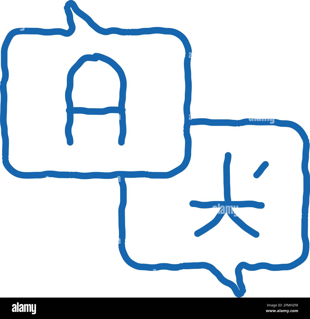 Speak In Different Languages doodle icon hand drawn illustration Stock ...