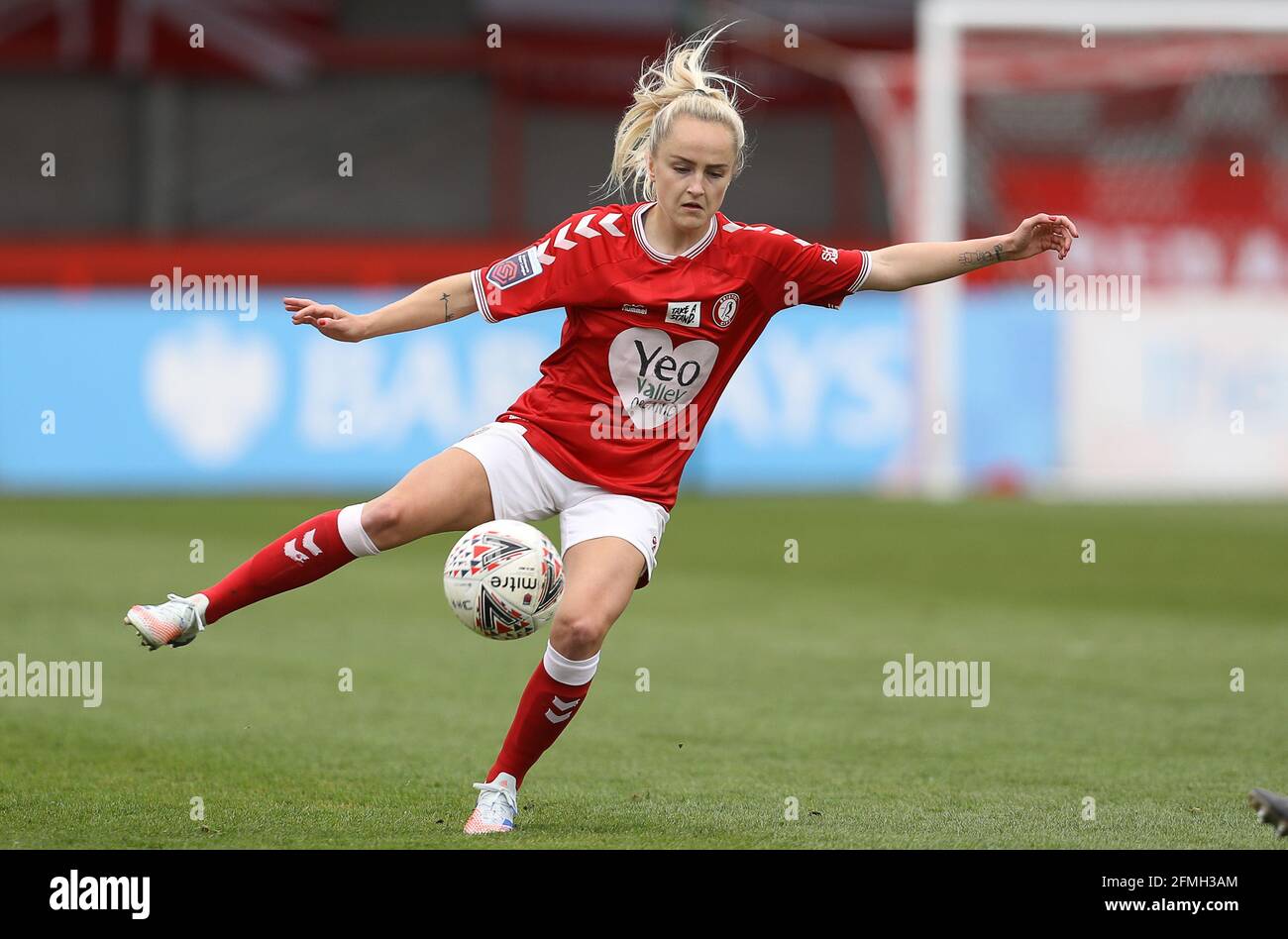 Crawley, UK. 9th May 2021. Faye Bryson of Bristol City during the FA Women's Super League match between Brighton & Hove Albion Women and Bristol City Women at The People's Pension Stadium on May 9th 2021 in Crawley, United Kingdom Stock Photo