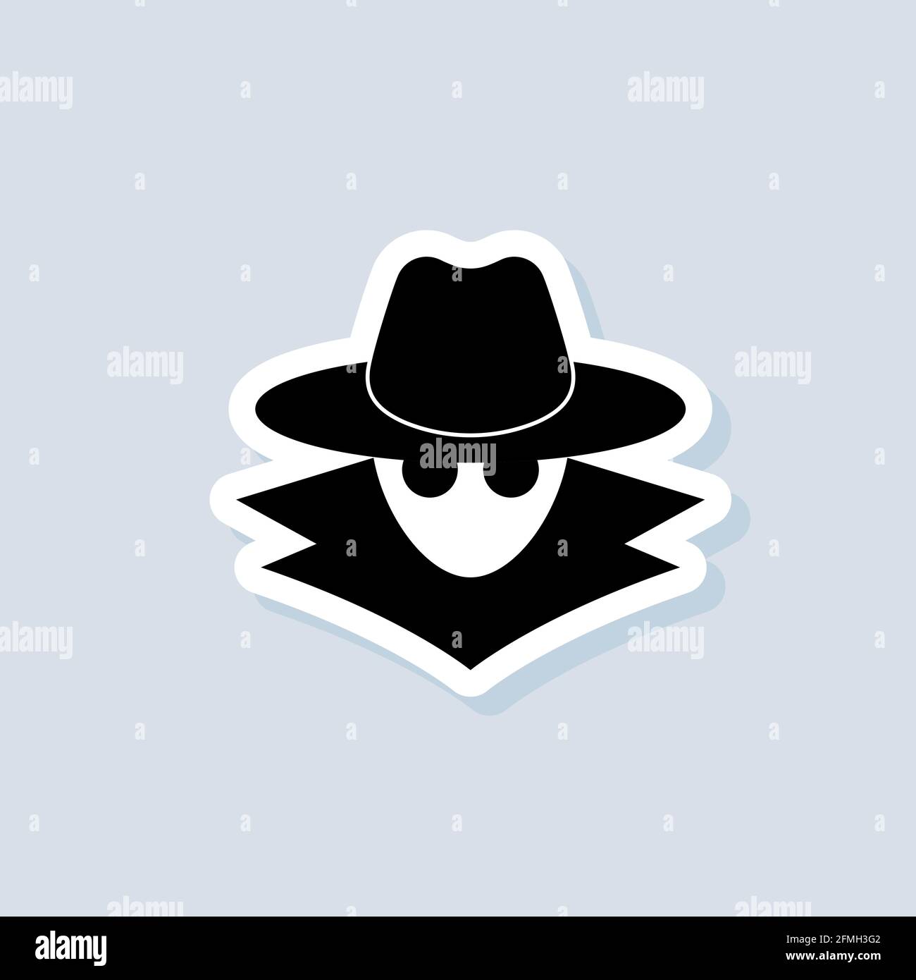 Incognito sticker. Incognito logo. Browse in private. Vector on isolated background. EPS 10. Stock Vector