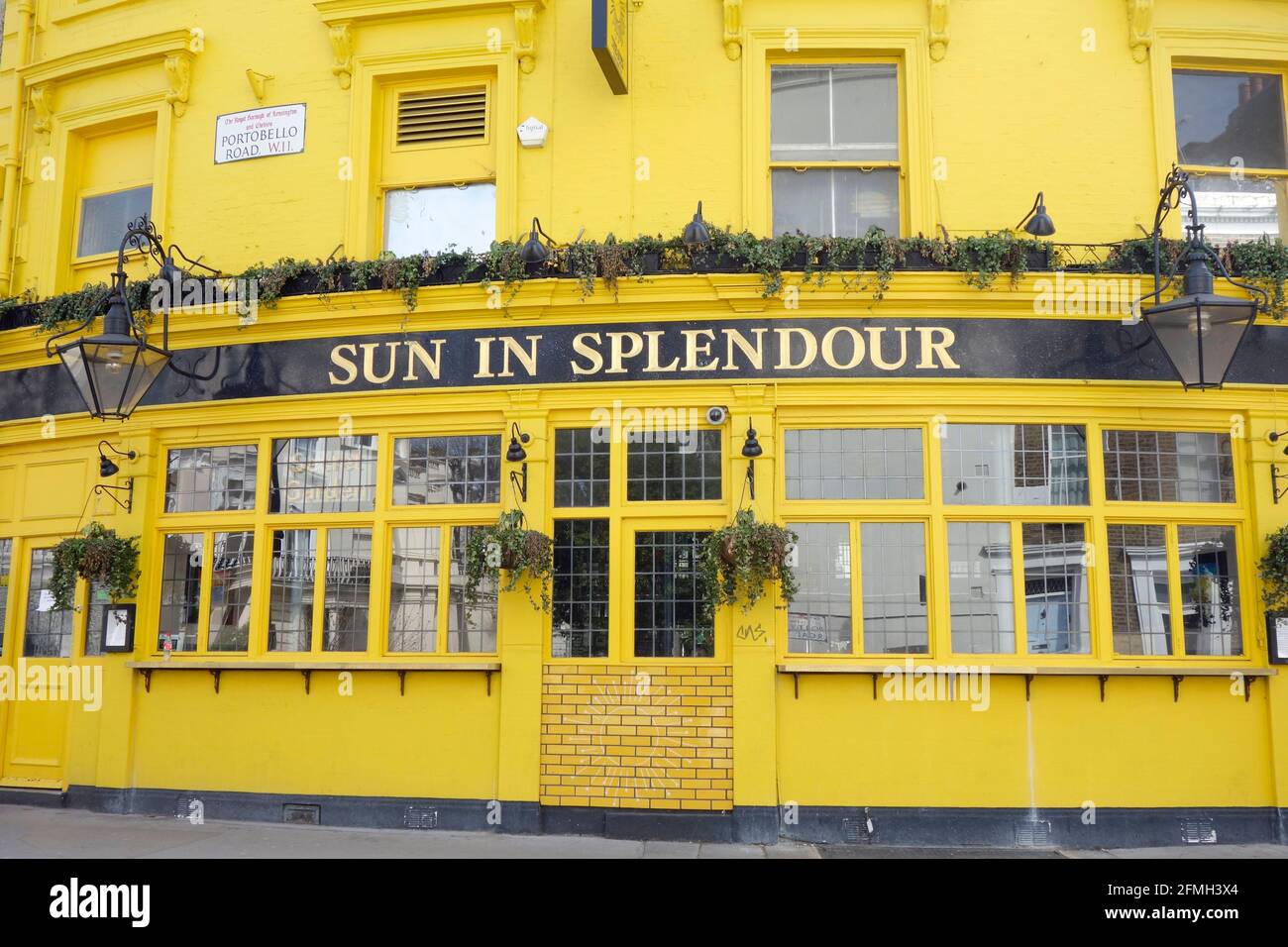 The Sun in Splendour pub, an English Pub, Portobello Road, Notting Hill, London, UK Stock Photo