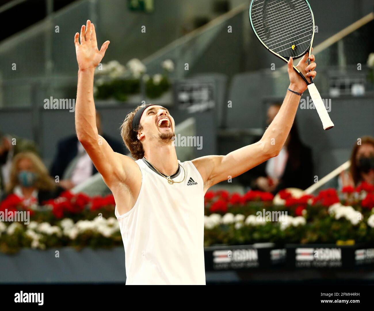 Tennis - ATP Masters 1000 - Madrid Open - Caja Magica, Madrid, Spain - May  9, 2021 Germany's Alexander Zverev celebrates after winning the Madrid Open  REUTERS/Sergio Perez Stock Photo - Alamy