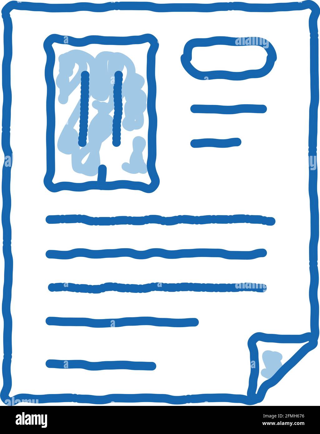 Document Page doodle icon hand drawn illustration Stock Vector Image ...
