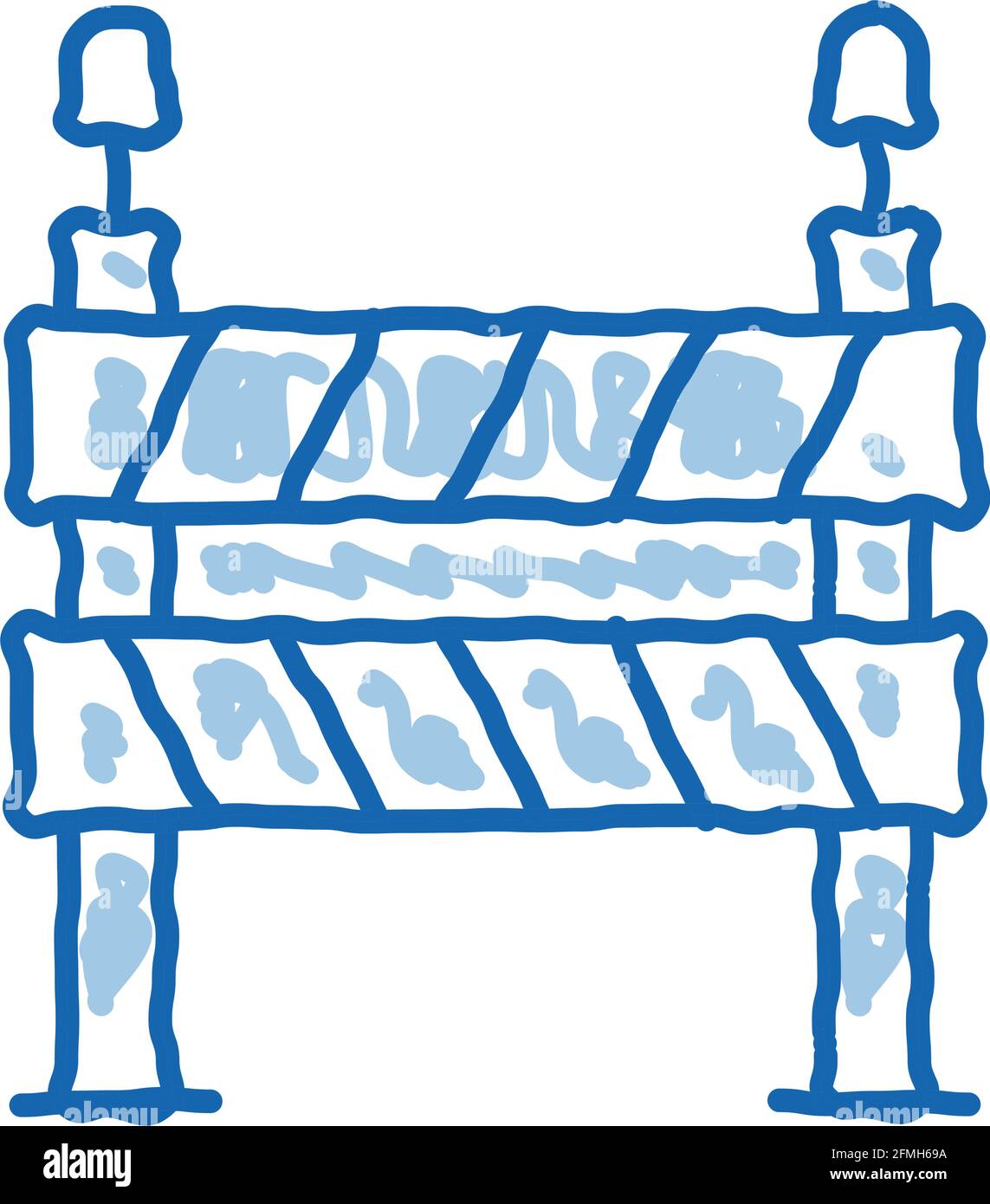 Blue line road barrier icon Stock Vector Images - Alamy