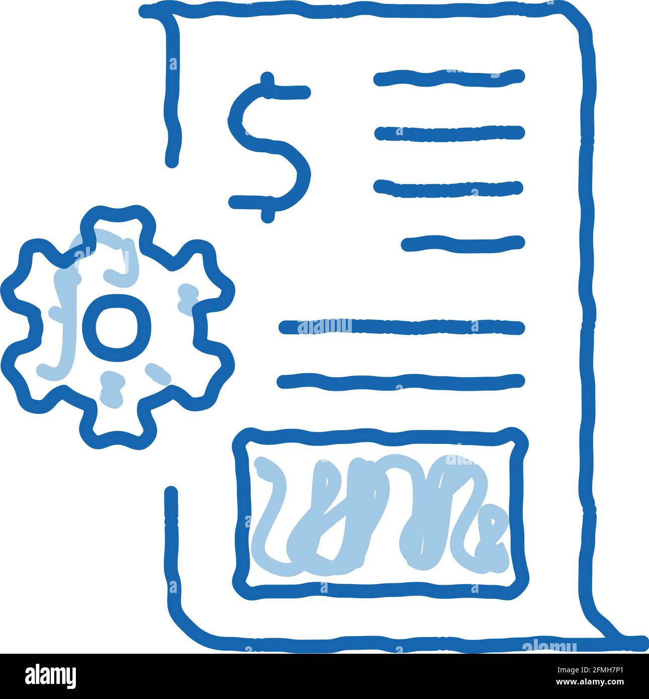 Job Contract doodle icon hand drawn illustration Stock Vector Image ...