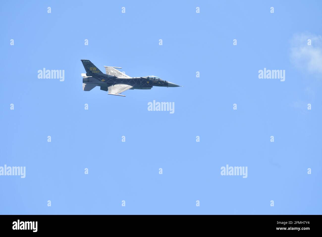 BROWARD COUNTRY, FL - MAY 09: (No sales New York Post) F-16 Viper Demo performs at the 2021 Florida Air Show on May 9, 2021 on the Beach in Broward County, Florida People: F-16 Viper Demo Credit: Storms Media Group/Alamy Live News Stock Photo