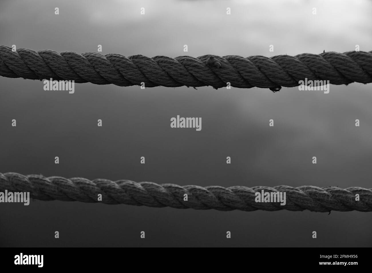 Wire rope connection Black and White Stock Photos & Images - Alamy