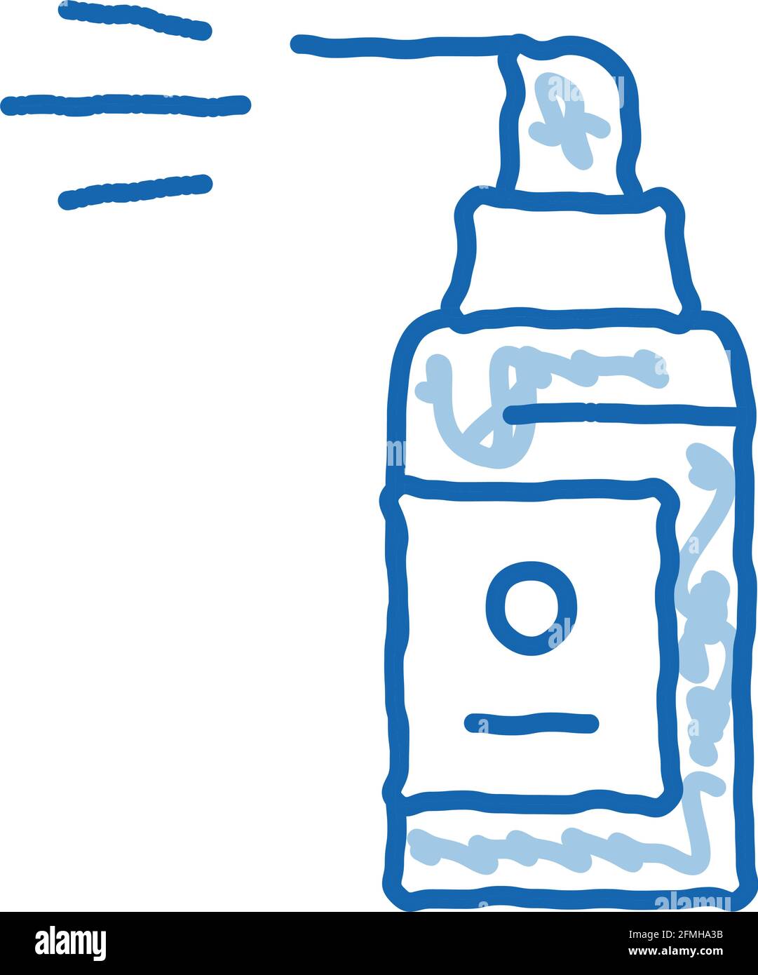 Spray Bottle doodle icon hand drawn illustration Stock Vector Image