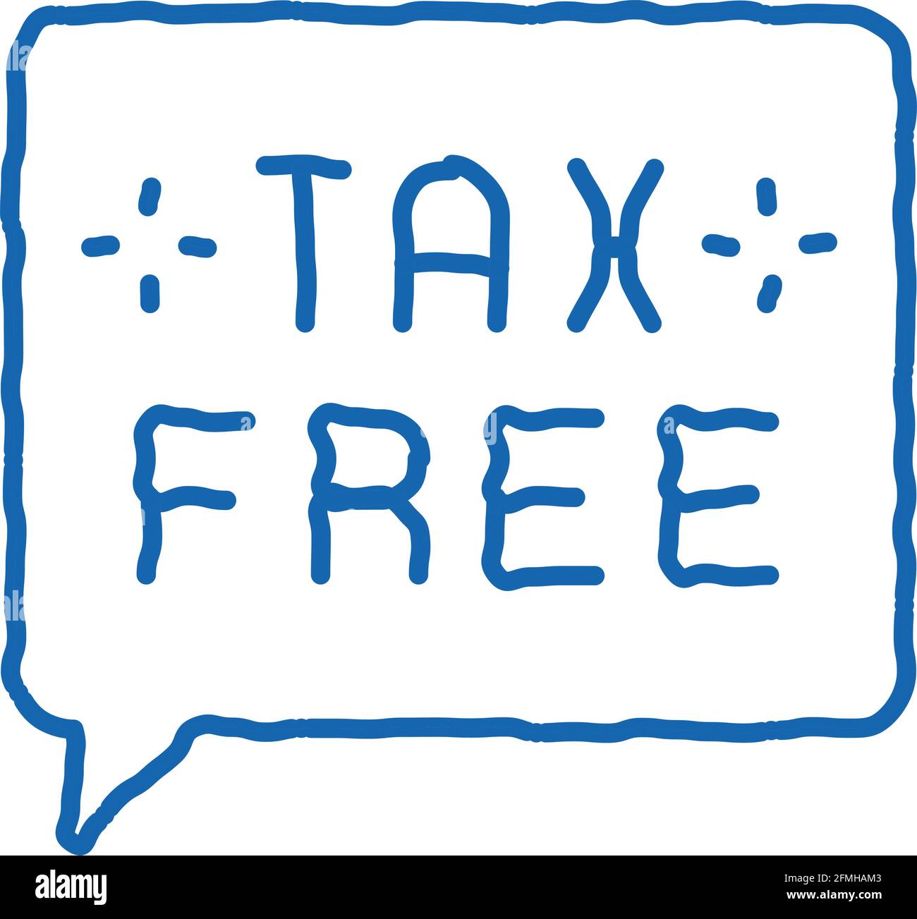Tax Free doodle icon hand drawn illustration Stock Vector Image & Art