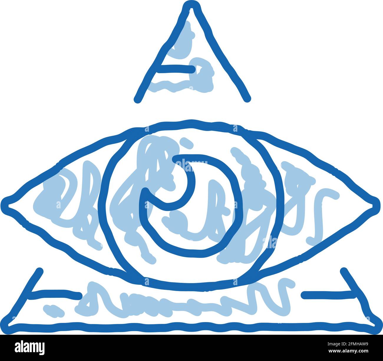 All-seeing Eye Icon Vector Outline Illustration Stock Vector Image ...