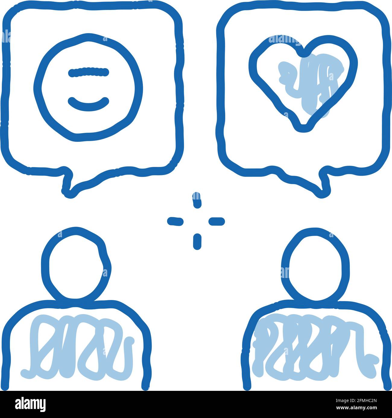 Human Lovely Talk doodle icon hand drawn illustration Stock Vector ...