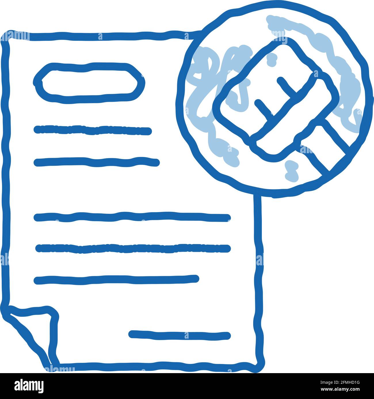Agreement Clean doodle icon hand drawn illustration Stock Vector Image ...