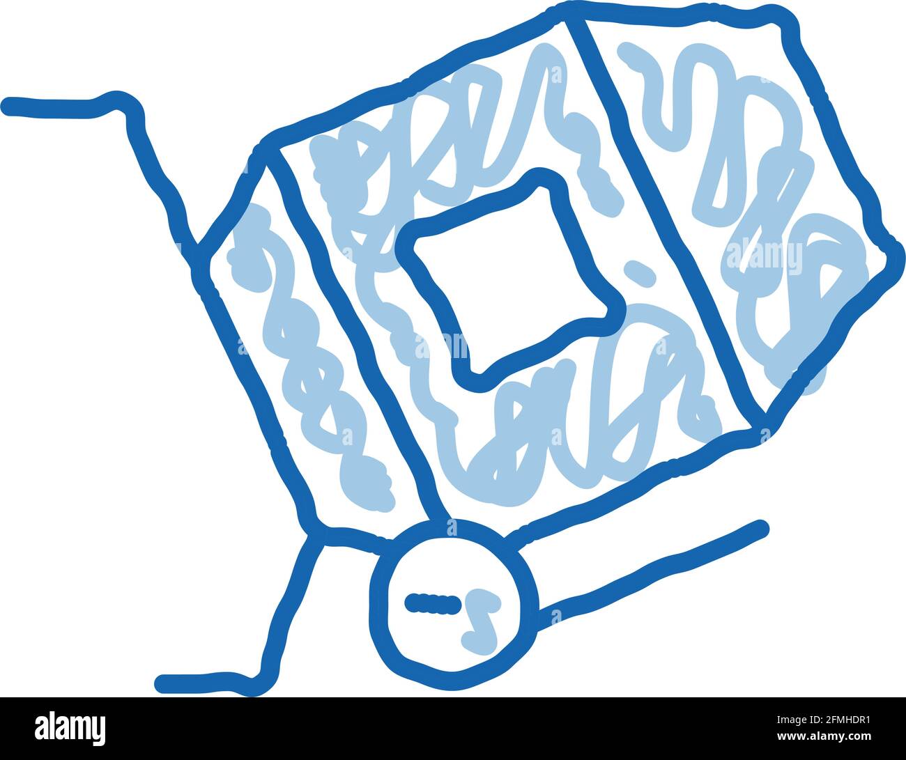 Cement Mixer doodle icon hand drawn illustration Stock Vector