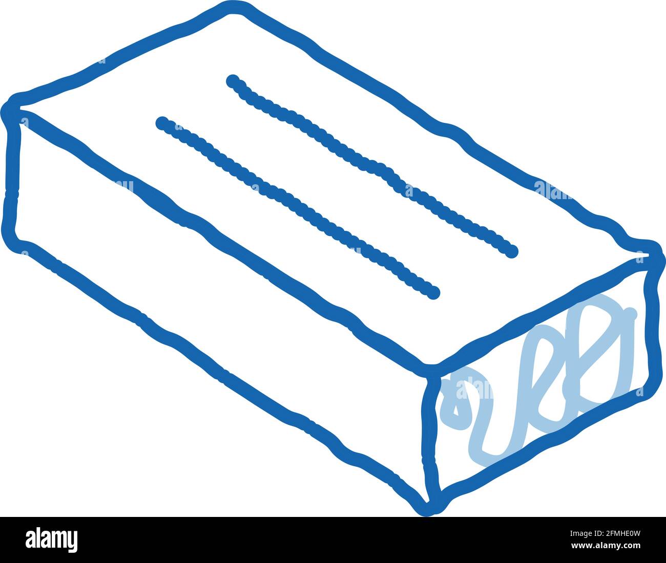 Brick Block doodle icon hand drawn illustration Stock Vector Image ...