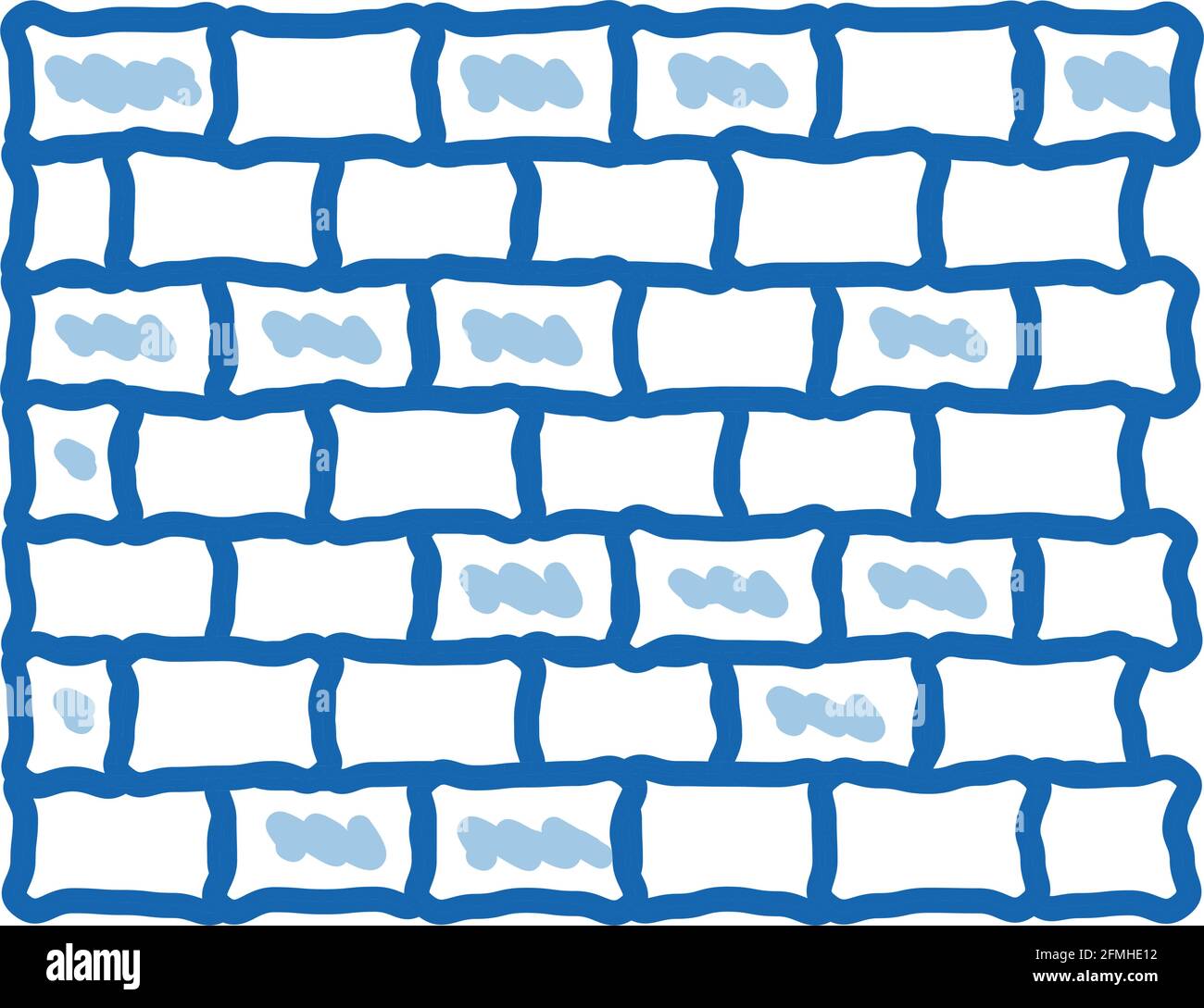 Brick Wall doodle icon hand drawn illustration Stock Vector Image & Art ...