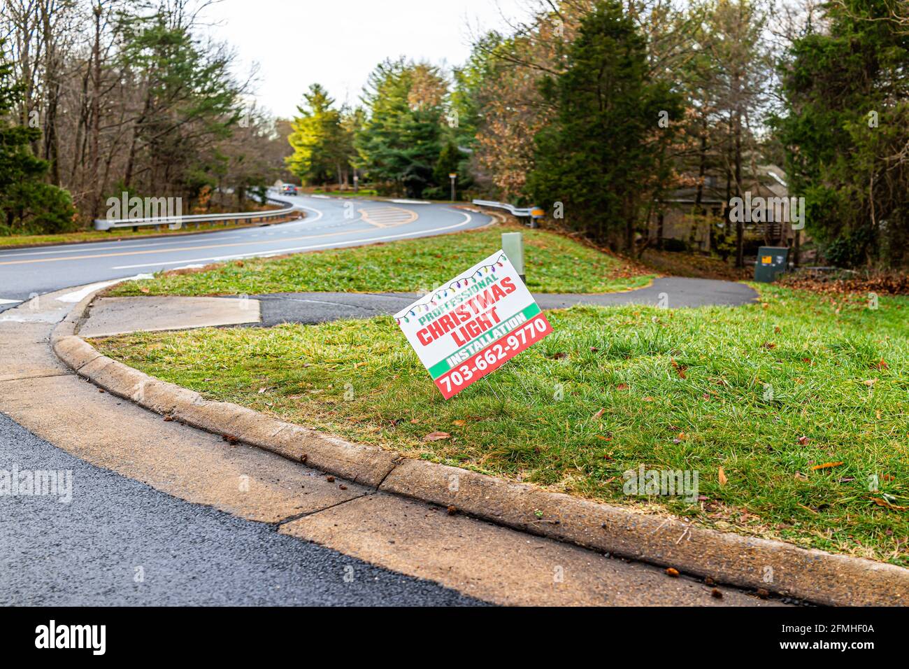 Reston, USA December 22, 2020 Placard sign poster for professional
