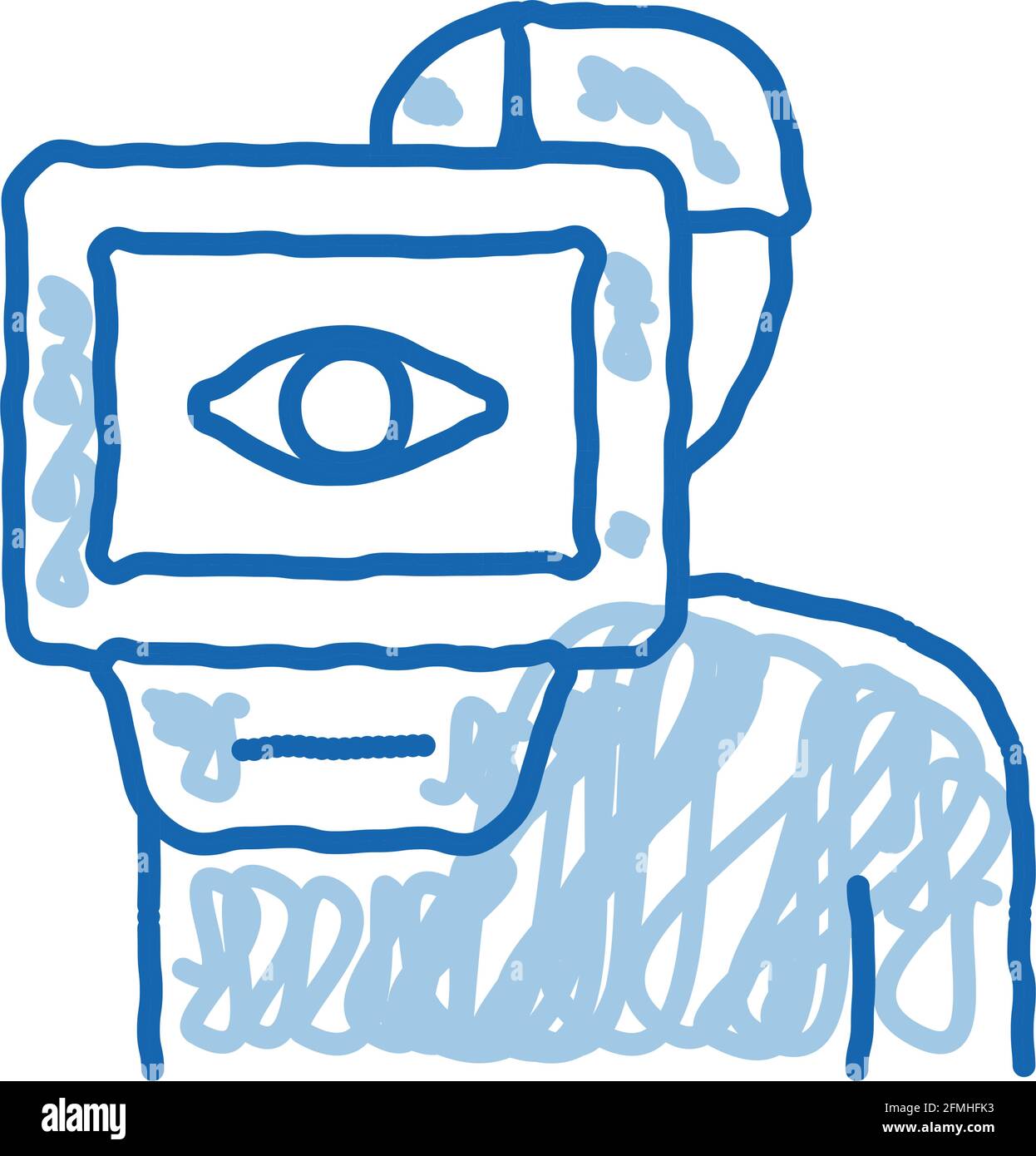 Personal Eye Treatment doodle icon hand drawn illustration Stock Vector ...