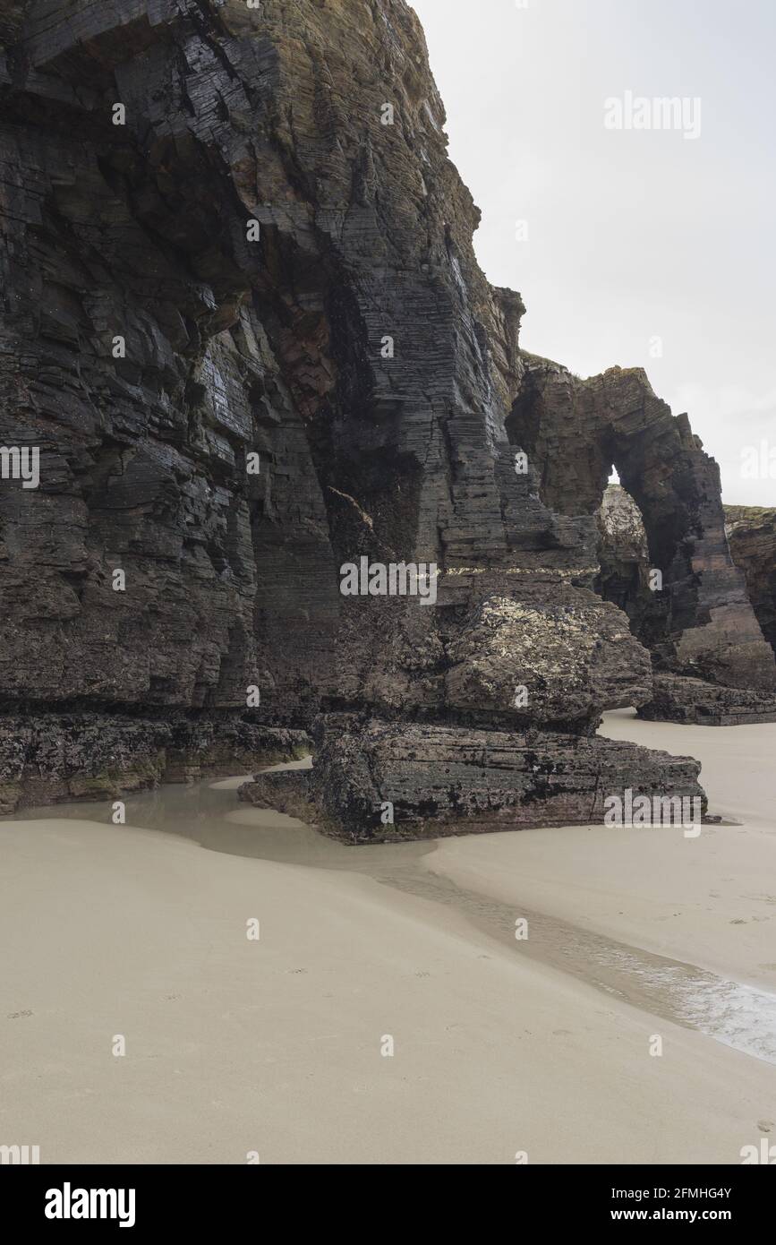 Estribela Rocks The province of Galicia, Spain with its beautiful coastal rock formatio ...