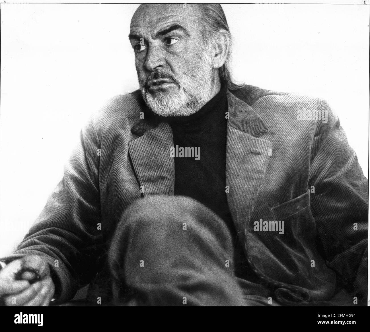 Sean Connery in London to promote The Russia House Stock Photo