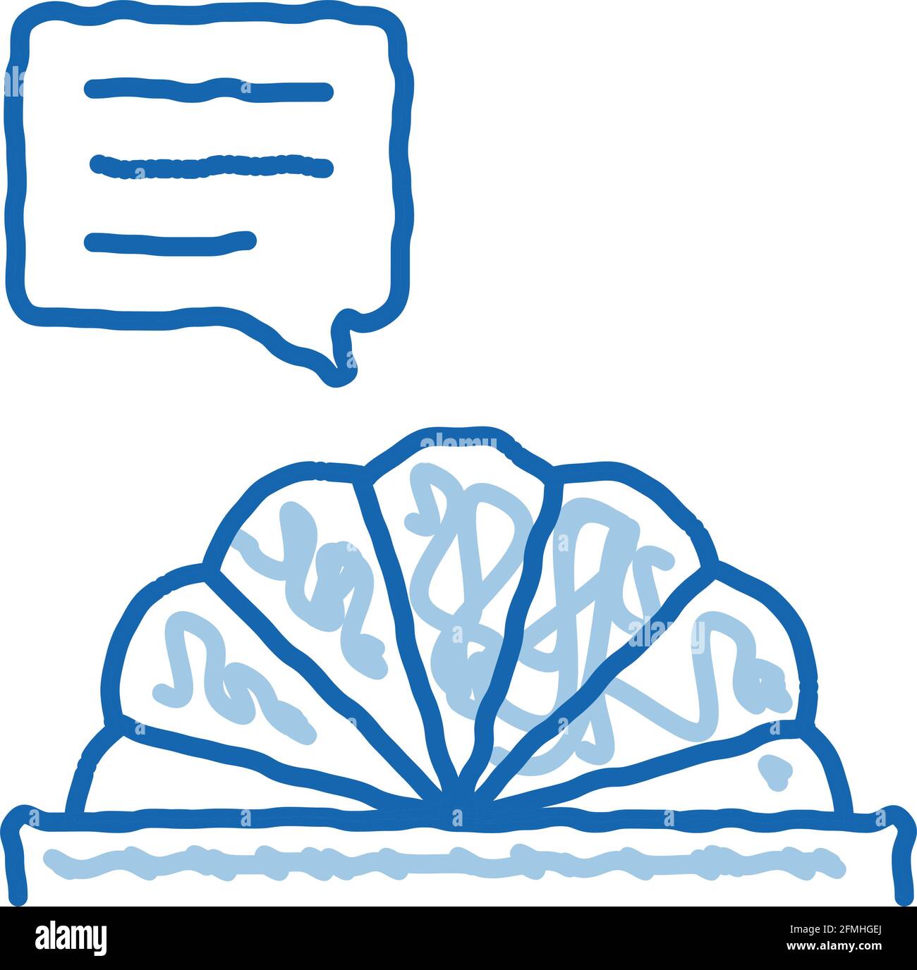 Prompter doodle icon hand drawn illustration Stock Vector