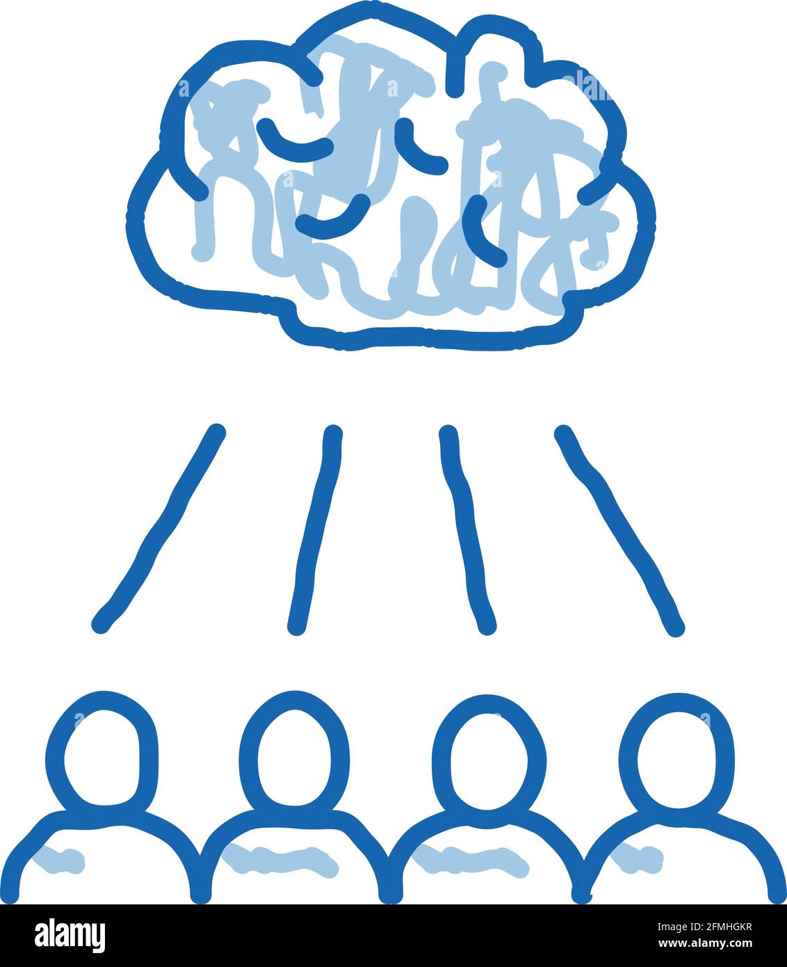 business brainstorming doodle icon hand drawn illustration Stock Vector ...