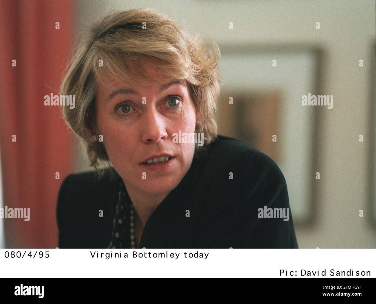 Virginia Bottomley Conservative MP and Health Secretary addresses a news conference at the Department of Health  Bottomley came under attack from former Tory cabinet minister Peter Brooke today over hospital closures in London Stock Photo