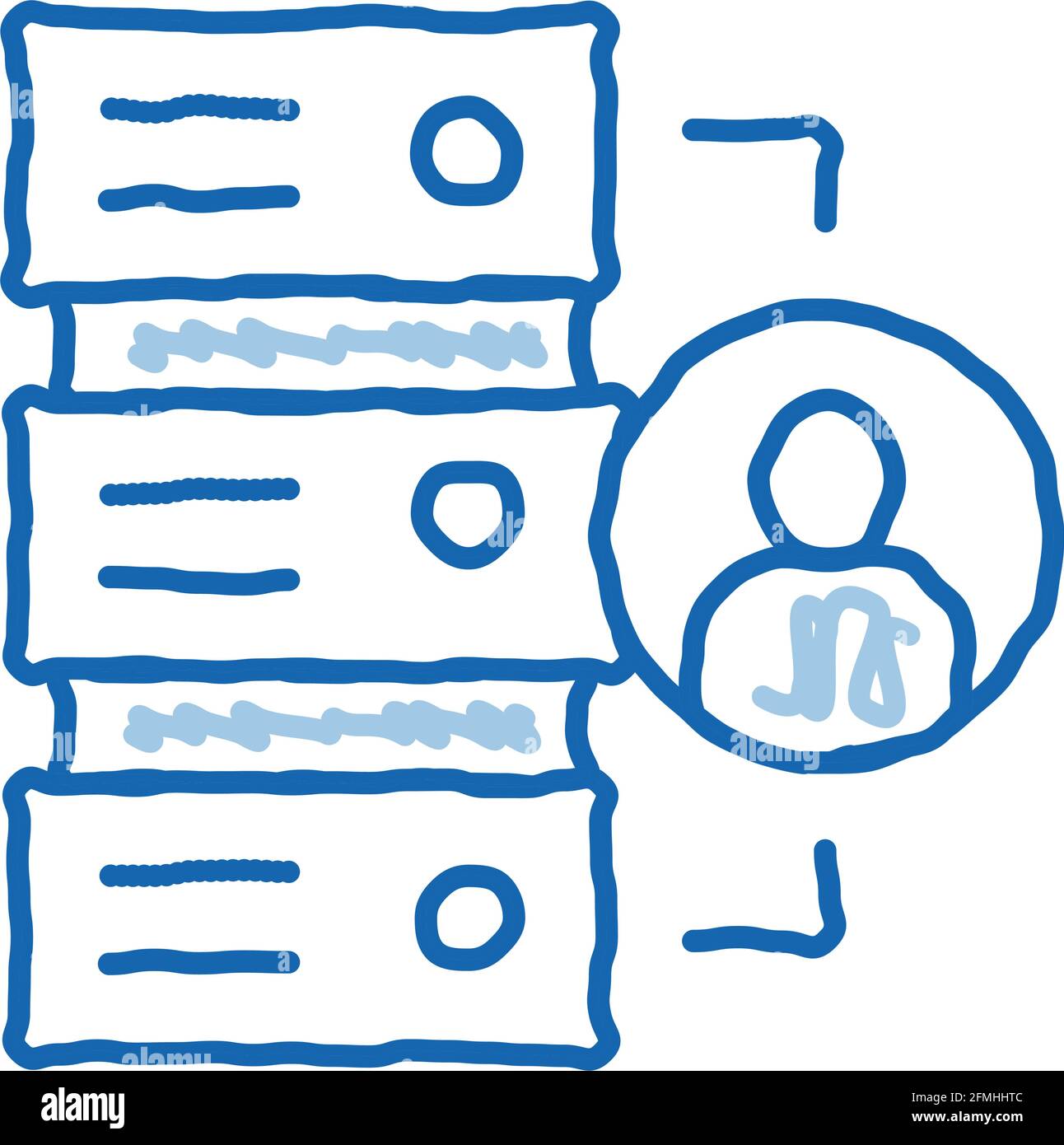 various human functions doodle icon hand drawn illustration Stock ...