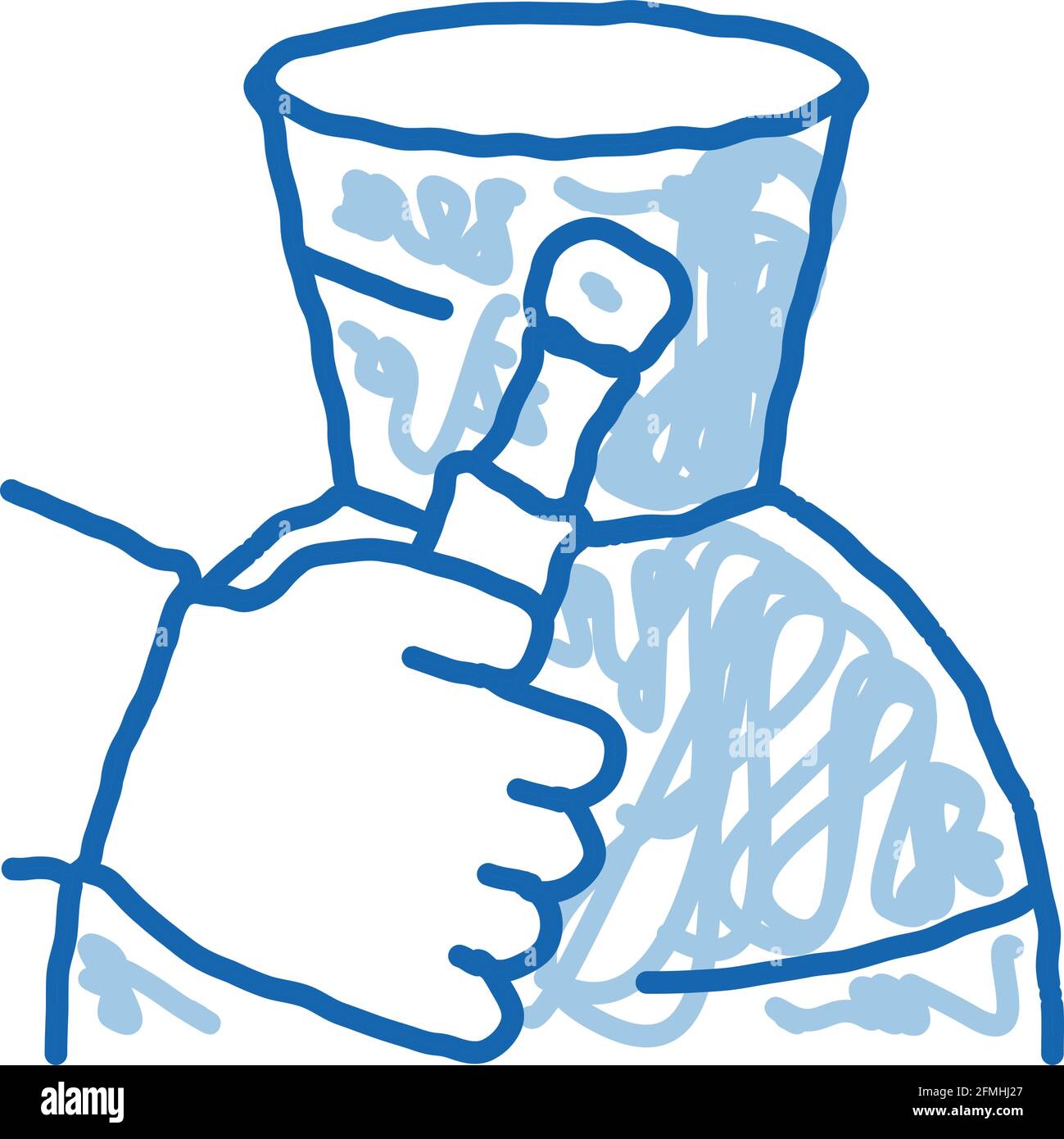 clay vase painting doodle icon hand drawn illustration Stock Vector ...