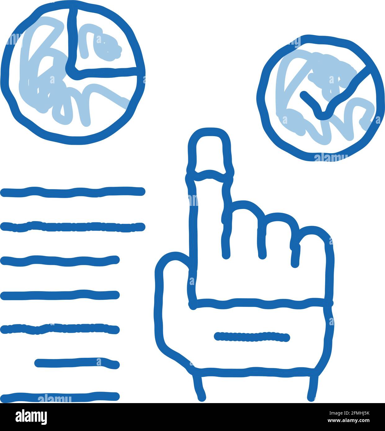 long workflow management doodle icon hand drawn illustration Stock ...