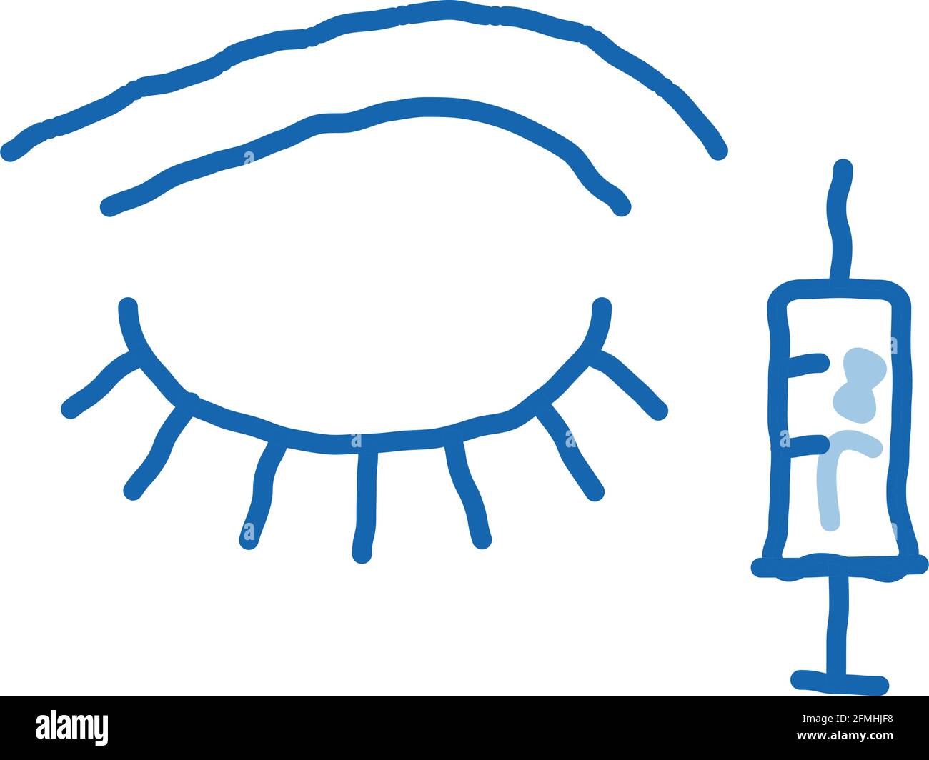 eye injection doodle icon hand drawn illustration Stock Vector Image ...