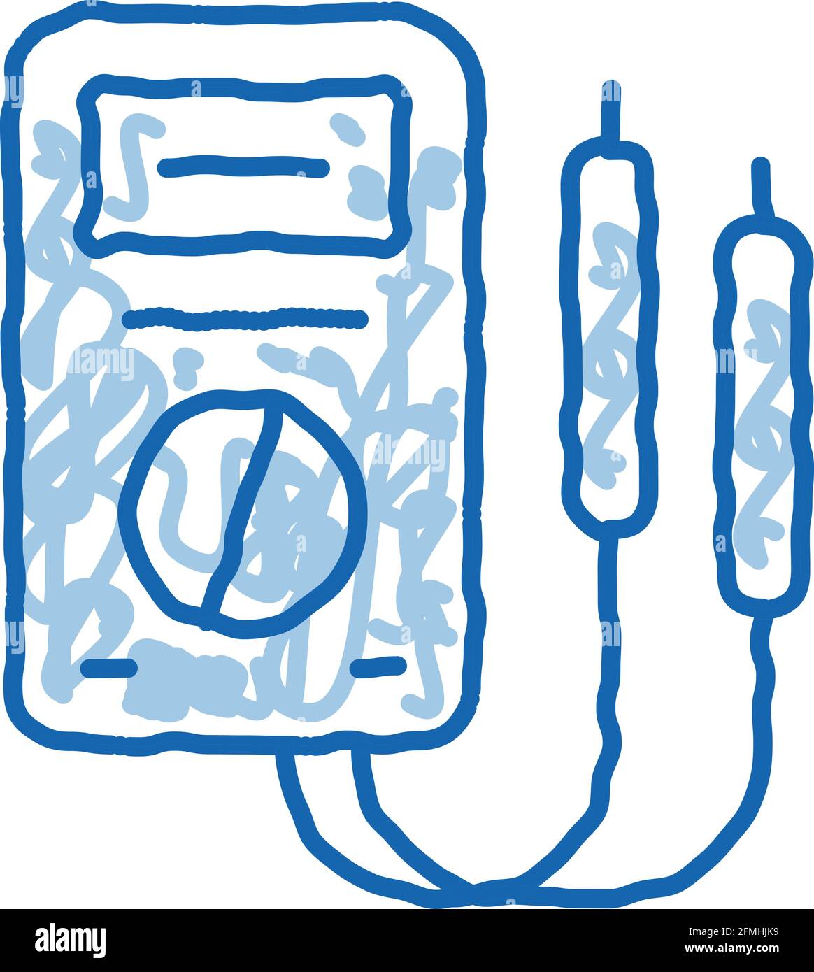 electric control panel doodle icon hand drawn illustration Stock Vector ...