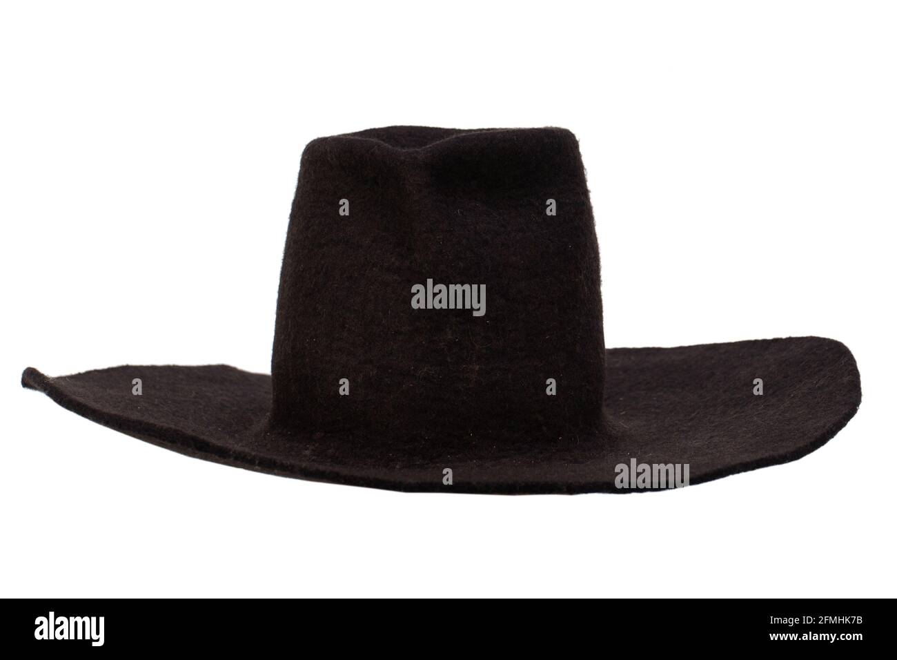 Retro vintage men's black hat isolated on white background Stock Photo ...