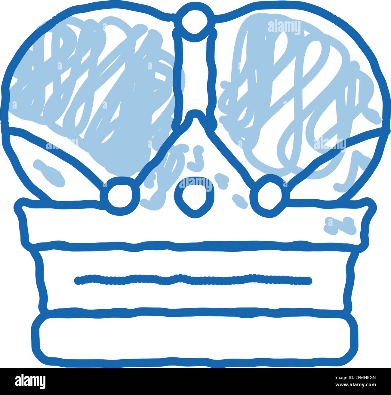 royal crown doodle icon hand drawn illustration Stock Vector Image ...