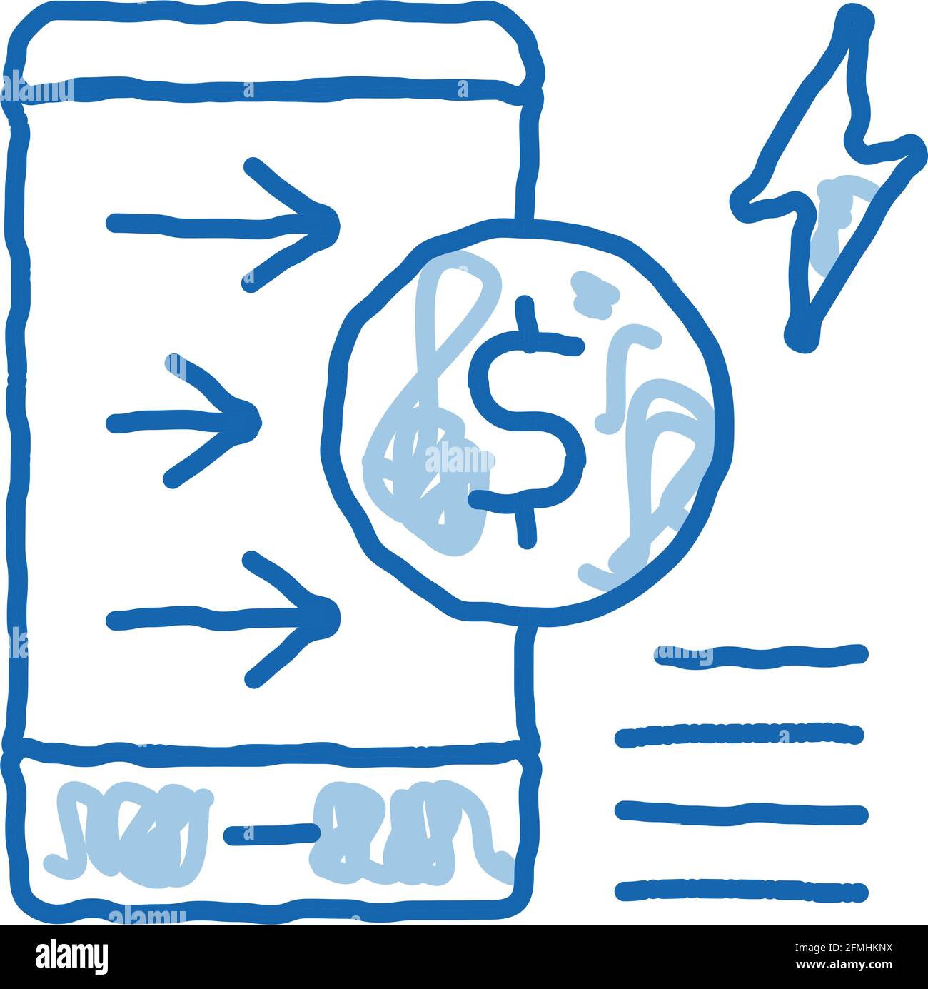 money transfer phone doodle icon hand drawn illustration Stock Vector Image & Art Alamy