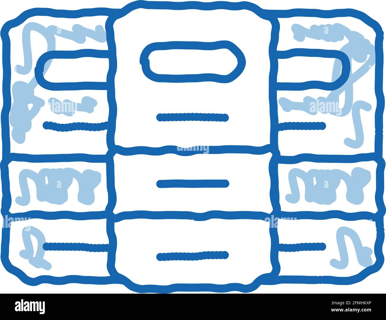 protective shield doodle icon hand drawn illustration Stock Vector