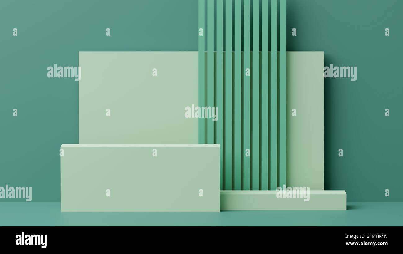 Abstract pastel green background. 3D Illustration Stock Photo - Alamy