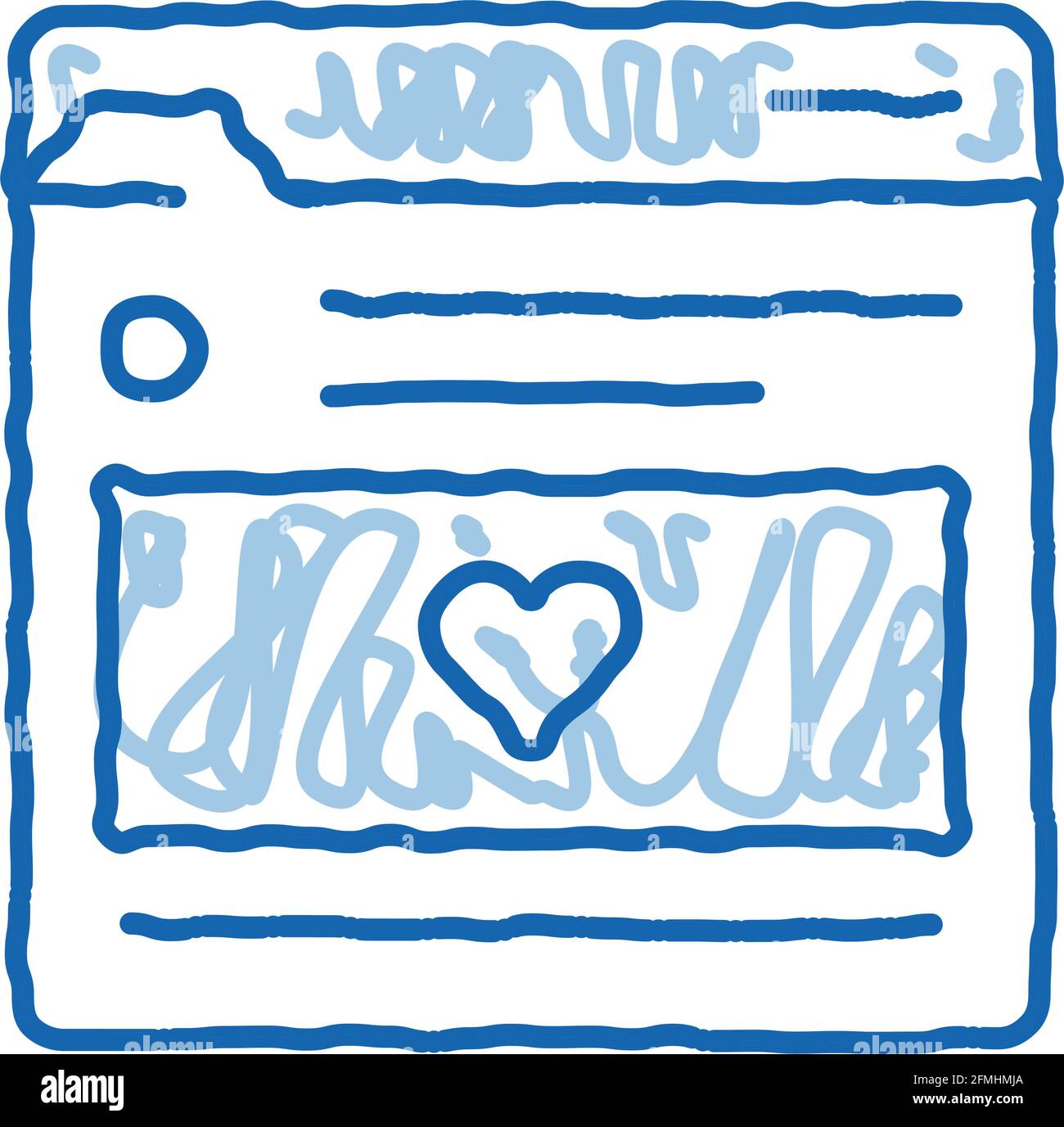 favorite info folder doodle icon hand drawn illustration Stock Vector ...