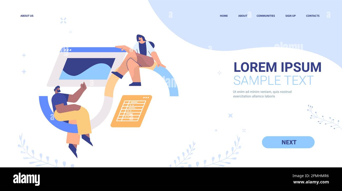 mix race developers creating website ui interface web application development program software optimization Stock Vector