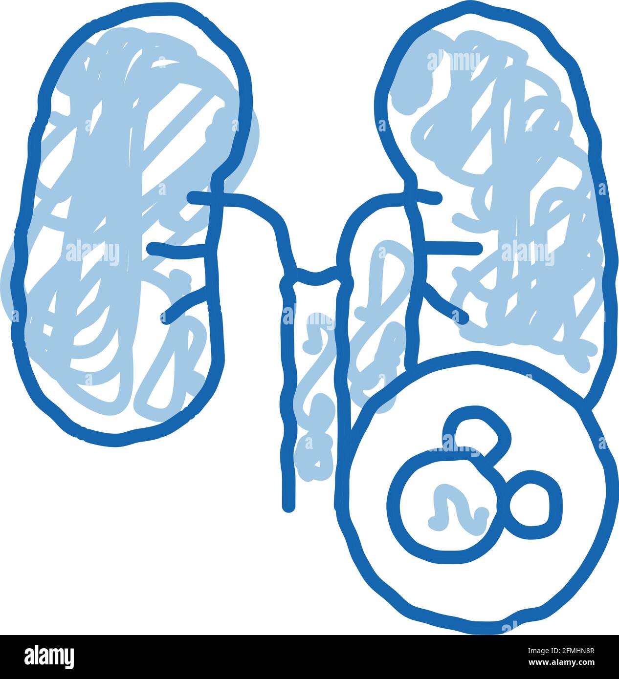 human lungs doodle icon hand drawn illustration Stock Vector Image ...