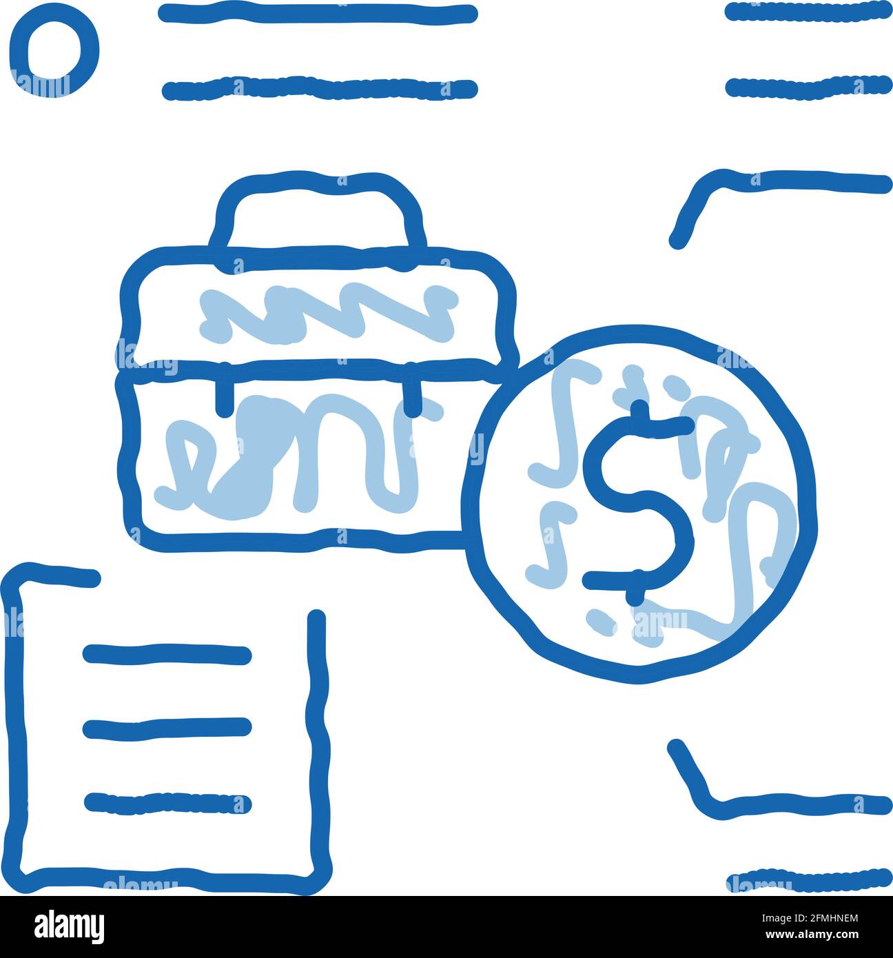 Salary For Work Doodle Icon Hand Drawn Illustration Stock Vector Image