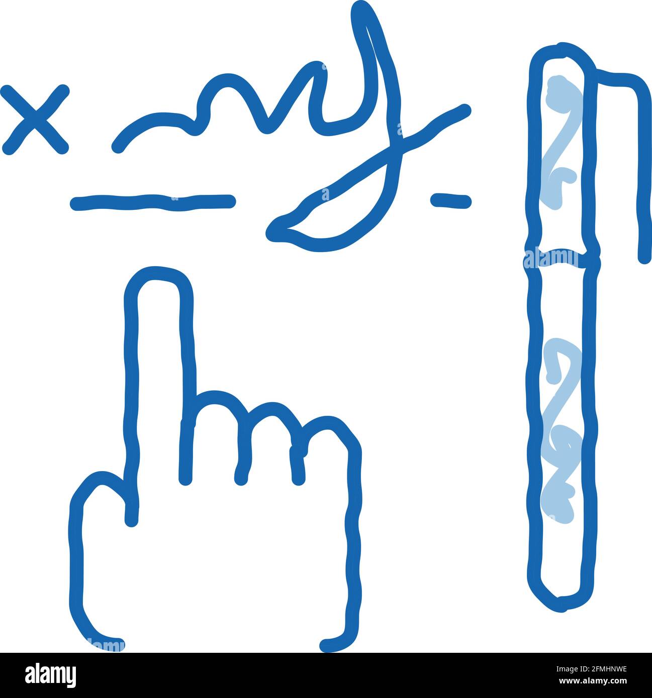 handwriting graphical analysis doodle icon hand drawn illustration ...