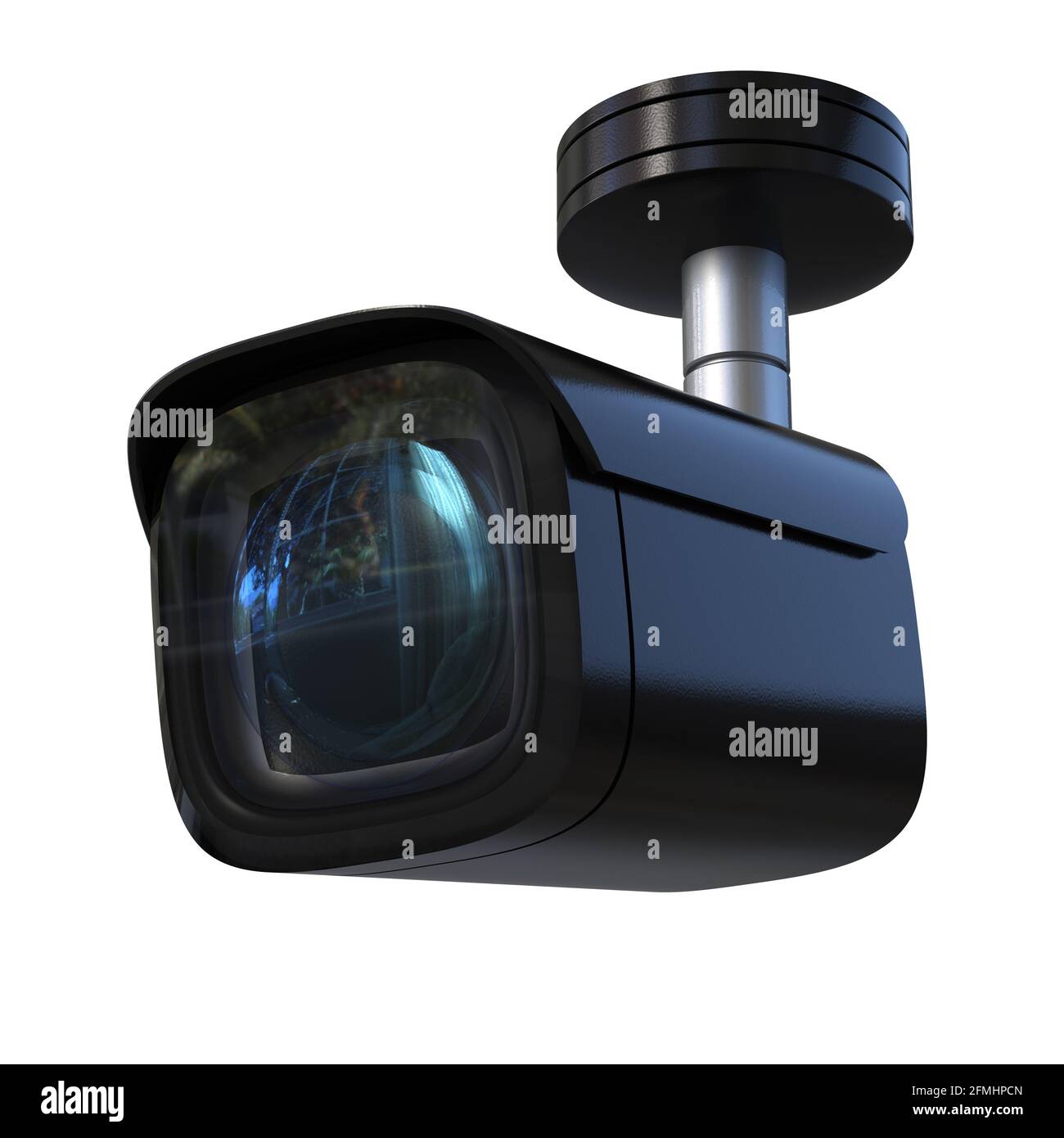 3d rendering security camera or cctv camera isolated on white Stock ...