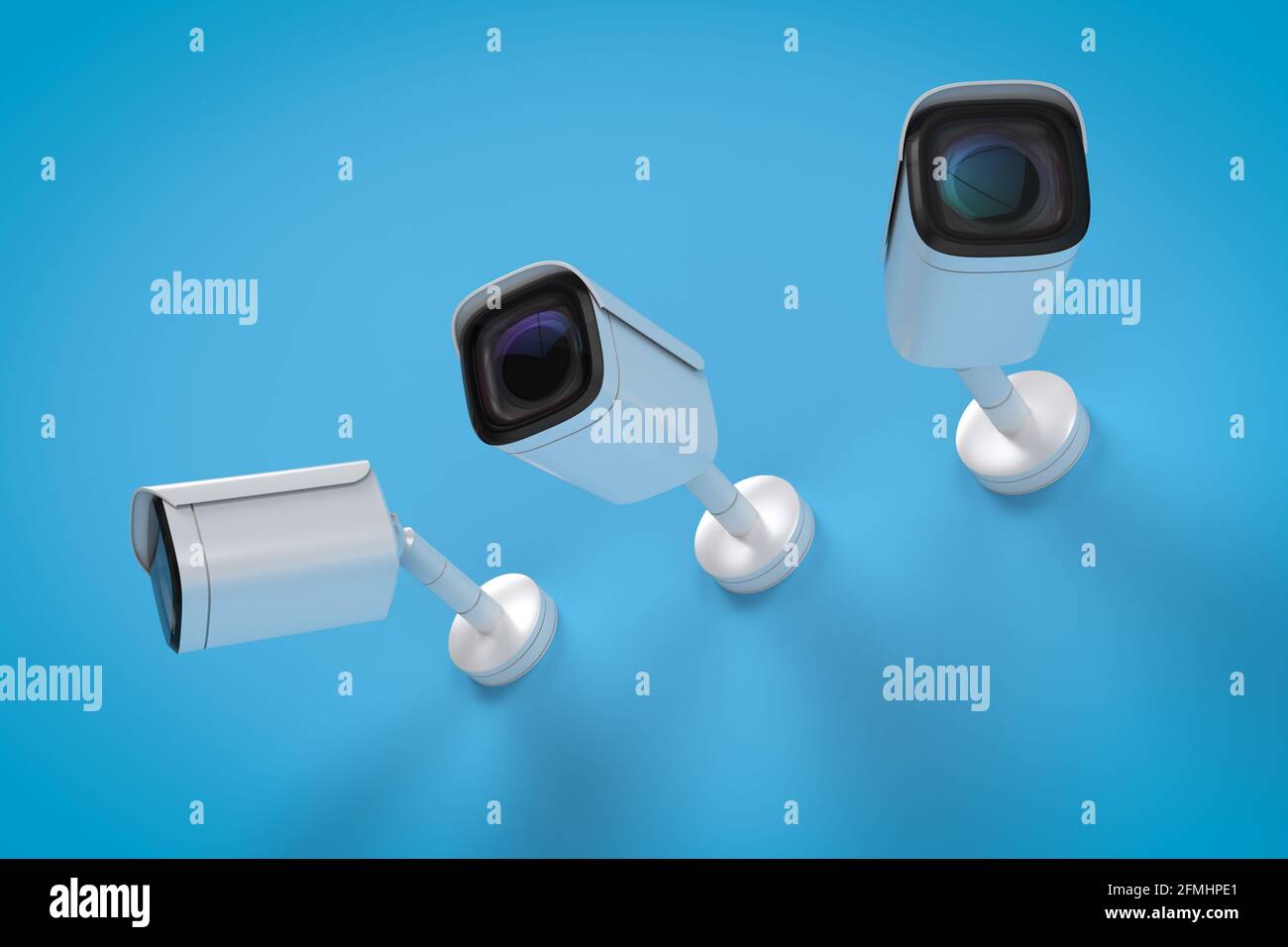 3d rendering security camera or cctv camera on wall Stock Photo - Alamy