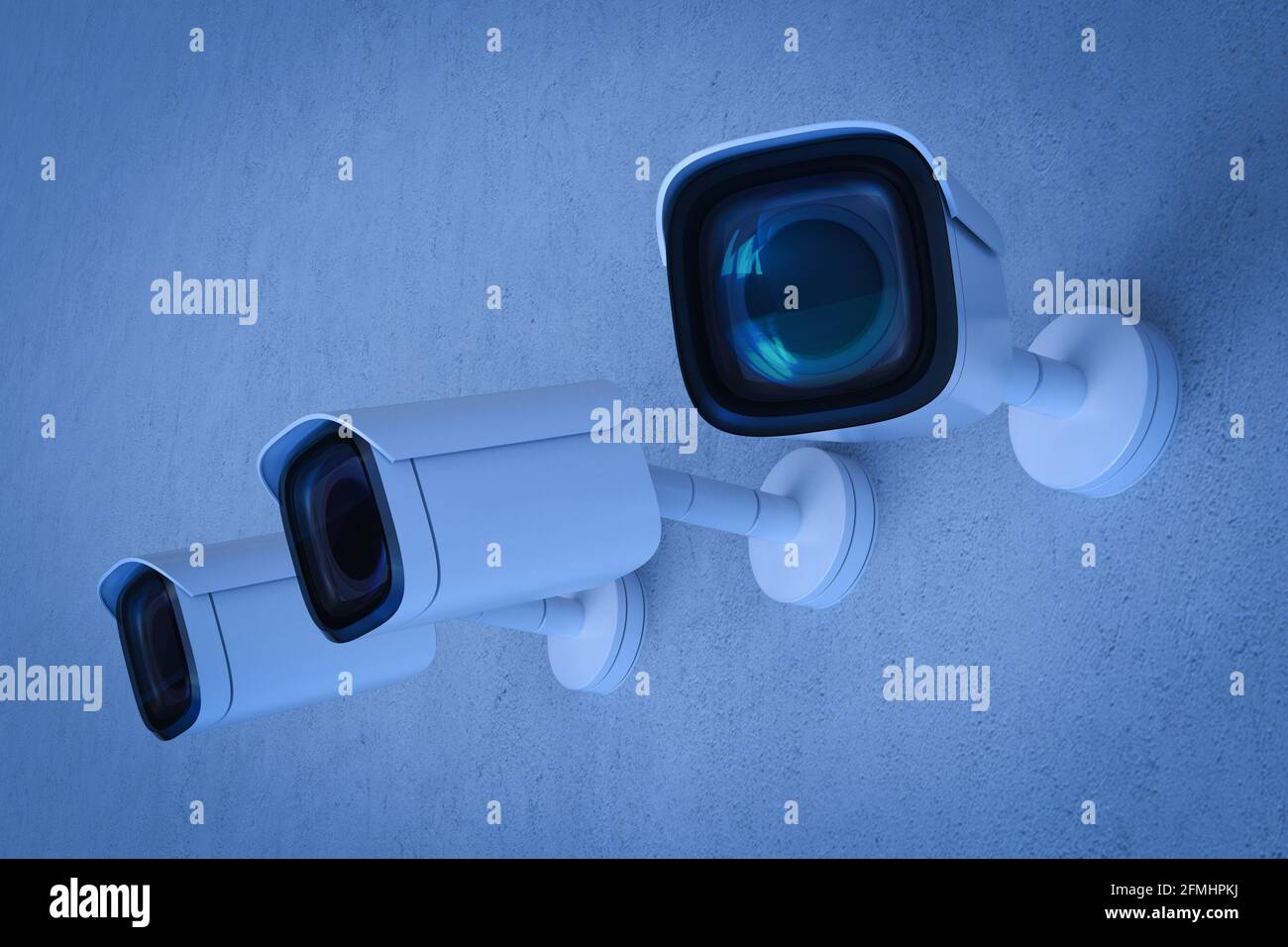 3d rendering security camera or cctv camera on wall Stock Photo - Alamy