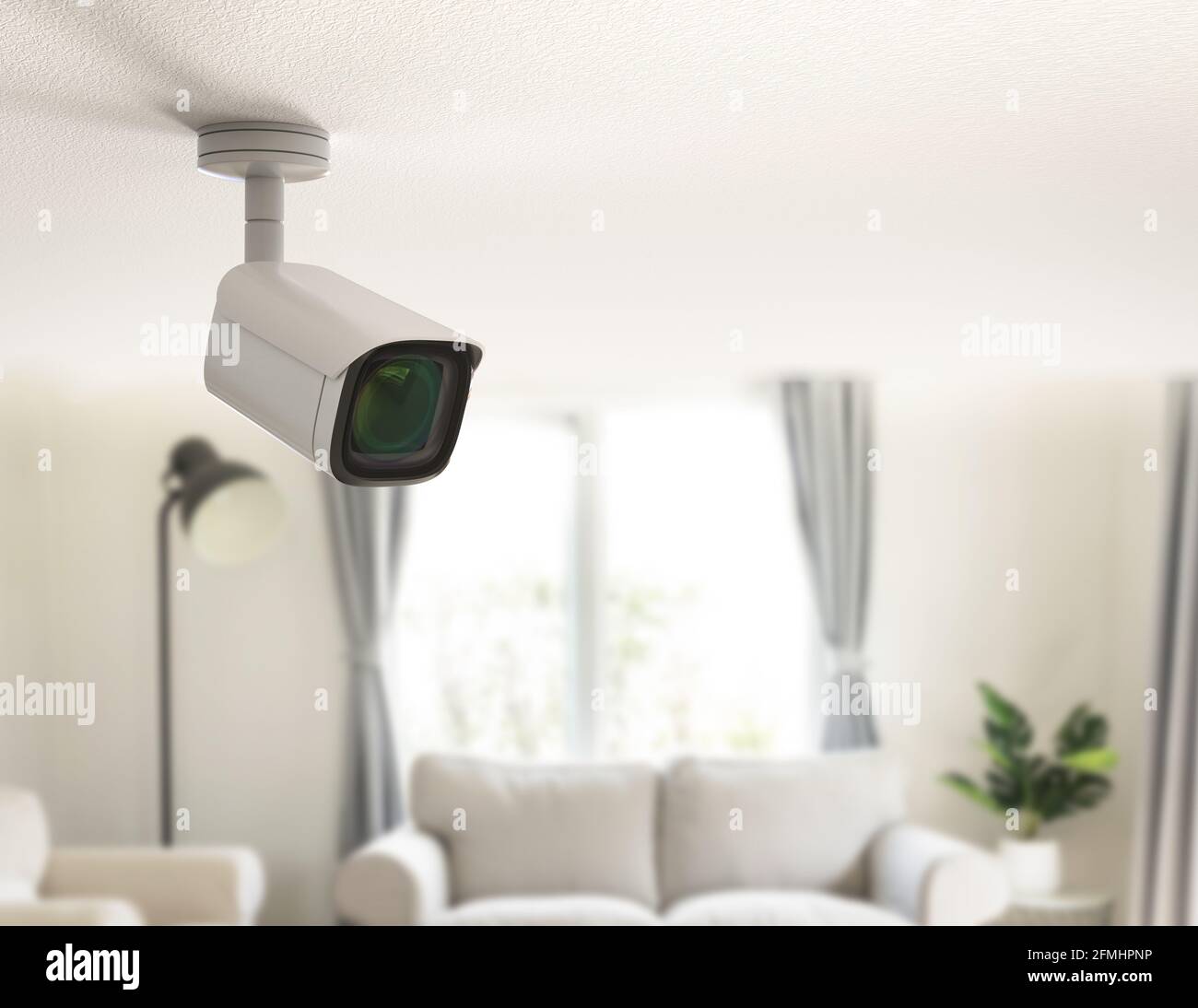 3d rendering security camera or cctv camera in home Stock Photo - Alamy
